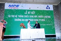 Lễ ký kết giữa MPE và trường Đại học Bách Khoa TP.HCM.