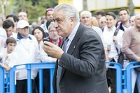 Lorenzo Sanz là chủ tịch Real từ năm 1995 đến 2000. Ảnh: EPA.