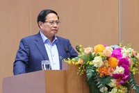 Chiều 24/9, Thủ tướng Chính phủ Phạm Minh Chính, Trưởng Ban Chỉ đạo của Chính phủ về phát triển khoa học, công nghệ, đổi mới sáng tạo, chuyển đổi số và Đề án 06, chủ trì phiên họp lần thứ tư của Ban Chỉ đạo để sơ kết, đánh giá tình hình thực hiện nhiệm vụ từ đầu năm và quán triệt, triển khai các nhiệm vụ trọng tâm từ nay đến cuối năm. Ảnh: VGP.