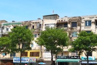 Khu chung cư Đống Đa, TP Huế hiện nay đã xuống cấp nghiêm trọng.