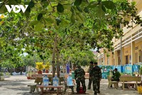 Công tác chuẩn bị phong toả thôn Lạc Trị - Trường THCS Phú Lạc.