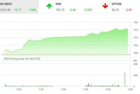 Phiên chiều 1/11: Tiền vào ồ ạt, VN-Index vượt đỉnh của năm