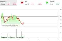 Giao dịch chứng khoán sáng ngày 10/2: Thị trường ảm đạm, VN-Index tiếp tục mất điểm