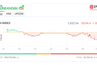 Bán mạnh cổ phiếu bất động sản, VN-Index giảm hơn 30 điểm