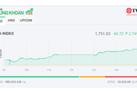 Dòng tiền lan tỏa, VN-Index tăng gần 50 điểm 