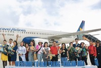 220 hành khách từ Macao đến Nha Trang trên chuyến chater của Vietravel Airlines.