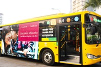 Tuyến buýt số 109 tại bến Công viên 23/9. Ảnh: Tùng Giang.