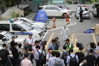 Hiện trường vụ tự tử. Ảnh: AFP.