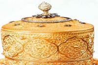 Hộp cơm bằng vàng bị trộm. (Ảnh: BBC)