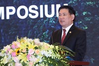 Tổng Kiểm toán Nhà nước Hồ Đức Phớc phát biểu nhậm chức Chủ tịch ASOSAI nhiệm kỳ 2018-2021. Ảnh: TTXVN.