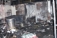 Hiện trường vụ cháy.