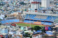 Sân vận động Chi Lăng trở thành tài sản thi hành án sau khi ông Phạm Công Danh bị bắt. Ảnh: Nguyễn Đông.