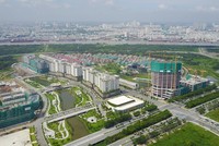 Một góc Khu đô thị mới Thủ Thiêm sau 23 năm quy hoạch. Ảnh: Quỳnh Trần.