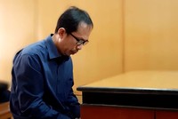 Bị cáo Luật tại tòa hôm nay. Ảnh: Hải Duyên. 