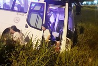 Hiện trường vụ tai nạn giao thông. Ảnh: Ái Loan.