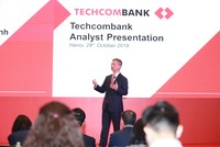 Tồng Giám Đốc Techcombank Nguyễn Lê Quốc Anh thông tin về hiệu quả hoạt động của ngân hàng Techcombank.