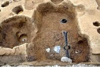 Dấu tích của nhà máy nấu rượu thế kỷ 15 ở Kyoto. Ảnh: Asahi.