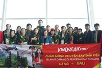 Vietjet khai trương đường bay thẳng Hà Nội – Bali (Indonesia) vào ngày mùng 2 Tết Canh Tý