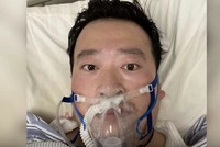 Bác sĩ Lý Văn Lượng trong bệnh viện sau khi nhiễm nCoV. Ảnh: Weibo.