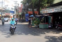 Sạp thịt lợn, nơi xảy ra vụ việc.