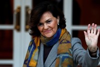 Phó thủ tướng Tây Ban Nha Carmen Calvo tại Madrid hồi tháng một. Ảnh: Reuters.