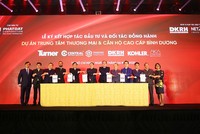 Phát Đạt cùng Danh Khôi và các đối tác ký kết, bắt tay hợp tác đầu tư dự án ở Bình Dương.