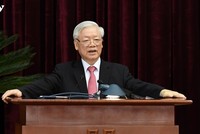 Tổng Bí thư, Chủ tịch nước Nguyễn Phú Trọng phát biểu tại Hội nghị Trung ương 13.