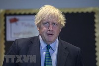 Thủ tướng Anh Boris Johnson tại một sự kiện ở Coalville. (Ảnh: AFP/TTXVN)