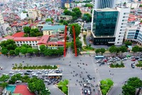 Quận Đống Đa dự kiến hoàn thành tuyến đường vào cuối năm 2021 (đoạn đường được gạch đỏ).