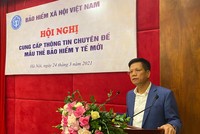 Phó yổng giám đốc BHXH Việt Nam Trần Đình Liệu phát biểu khai mạc hội nghị.