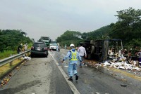 Hiện trường vụ tai nạn.