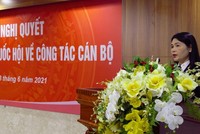 Phó Tổng Kiểm toán Nhà nước Hà Thị Mỹ Dung phát biểu tại buổi lễ (Ảnh: Cổng TTĐT KTNN).