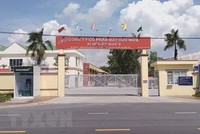 Xí nghiệp may 6 (thành phố Sa Đéc, tỉnh Đồng Tháp) tạm dừng hoạt động từ ngày 29/6 do ghi nhận nhiều ca mắc và nghi nhiễm COVID-19. (Ảnh: Chương Đài/TTXVN).