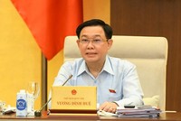 Ủy viên Bộ Chính trị, Chủ tịch Quốc hội Vương Đình Huệ.