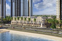 Phong cách thiết kế Châu Âu của khu thương mại thấp tầng tại trung tâm Malibu Walk.