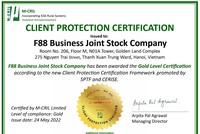 F88 là đơn vị duy nhất tại Việt Nam được trao chứng chỉ Vàng về Bảo vệ Khách hàng