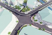 Cầu vượt dạng chữ C có chiều dài 318m, rộng 9m với 2 làn hỗn hợp.