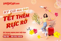 Mang Xuân về nhà, Vietjet vận chuyển mai, đào Tết 2023