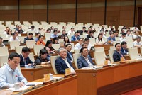 Phiên họp sáng 5/4 của hội nghị đại biểu Quốc hội chuyên trách.