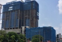 Dự án Artemis ở số 3 Lê Trọng Tấn (Thanh Xuân, Hà Nội) hiện đã xây dựng gần xong phần thô nhưng chưa hoàn thiện thủ tục pháp lý. Ảnh: Khôi Nguyên