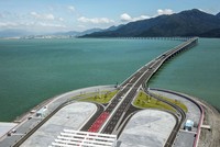 Cầu nối Hong Kong - Macau - Chu Hải trước khi được khánh thành. Ảnh:SCMP.