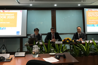 Lãnh đạo ADB Việt Nam tại buổi họp báo công bố Báo cáo ADO 2020 sáng 15/9.