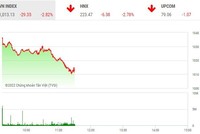 Giao dịch chứng khoán phiên sáng 11/10: Lực bán quay lại, VN-Index lao dốc