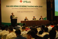 ĐHCĐ VPBank: Nếu năm 2018 đạt kế hoạch, năm 2019 sẽ chia cổ phiếu thưởng và cổ tức 67%
