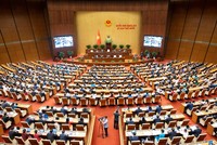 Kỳ họp thứ 10 Quốc hội khoá XV khai mạc sáng 20/10 tại Nhà Quốc hội, Hà Nội (Ảnh: quochoi.vn)