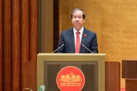 Bộ trưởng Bộ Giáo dục và Đào tạo Nguyễn Kim Sơn trình bày báo cáo tiếp thu, giải trình các luật về giáo dục sáng 10/12