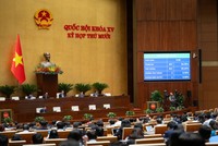 Quốc hội biểu quyết thông qua Luật Hàng không dân dụng (sửa đổi) chiều 10/12