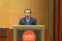 Bộ trưởng Bộ Nông nghiệp và Môi trường Trần Đức Thắng trình bày Báo cáo về việc tiếp thu, giải trình dự thảo Nghị quyết.