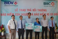 BIC chi trả bồi thường hơn 1 tỷ đồng cho khách hàng tại Gia Lai và Kon Tum