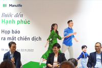 Đại diện Manulife Việt chia sẻ tại buổi họp báo